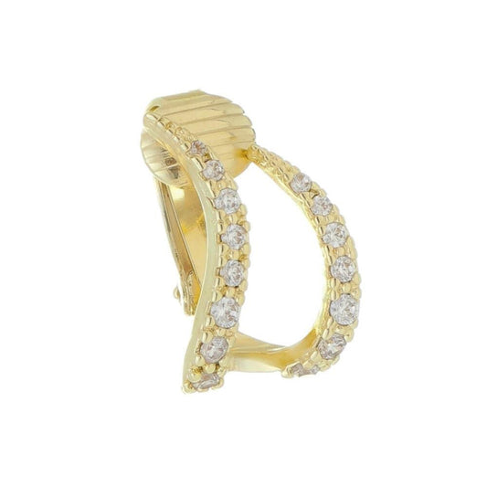 Piercing de Pressão Piuka Adell Zircônias Folheado a Ouro 18k