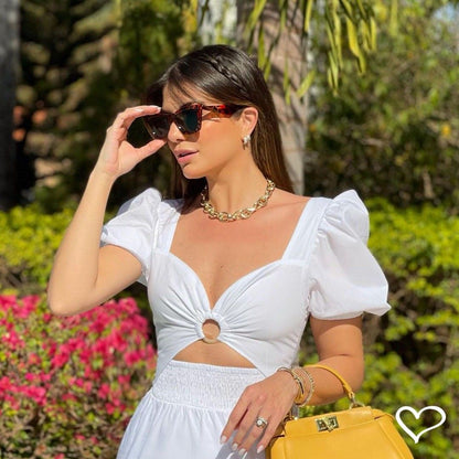 Brinco Argolinha Lívia M Zircônia Folheado a Ouro 18k