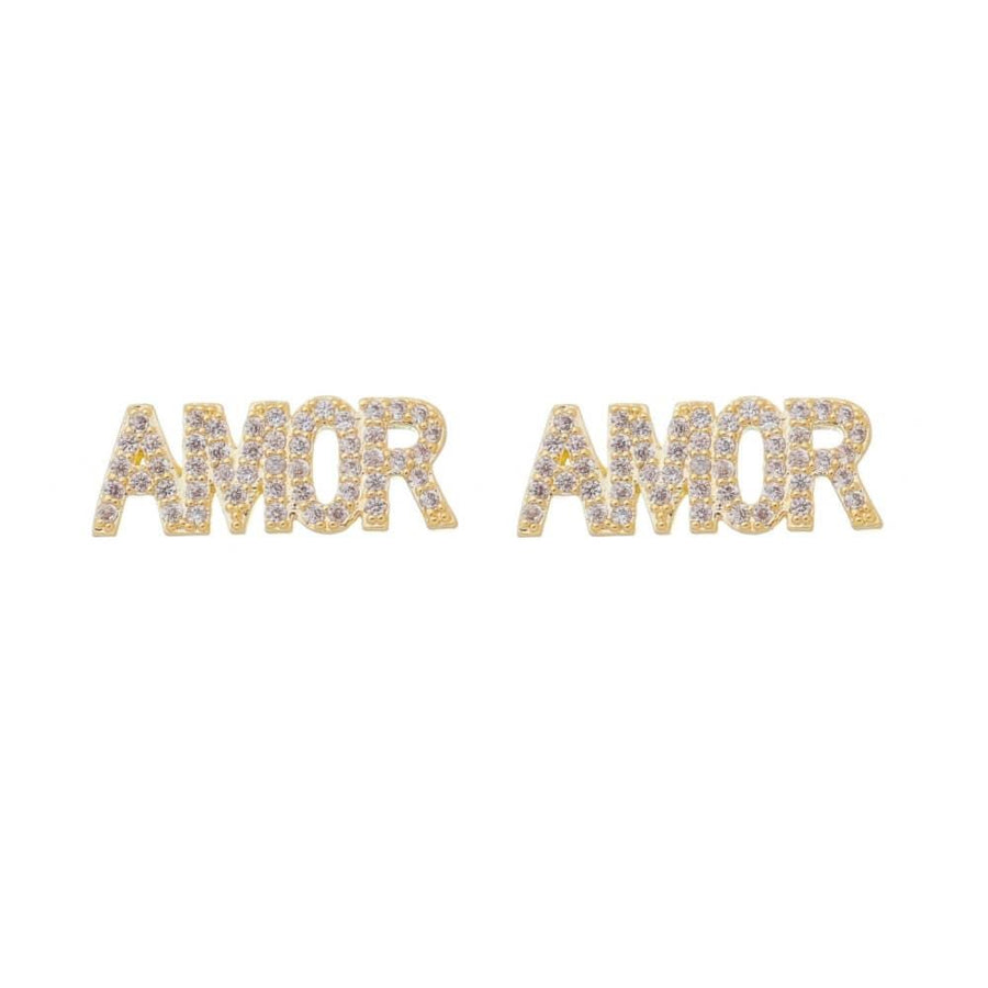Brinco Mimi Amor Zircônia Folheado a Ouro 18k