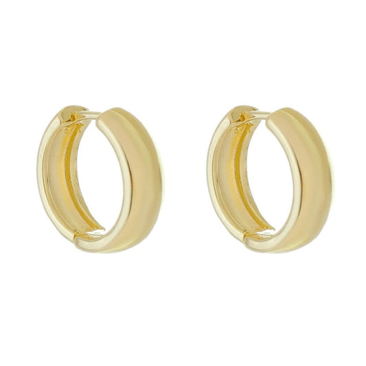 Brinco Argolinha Juju Lisa M Folheado a Ouro 18k