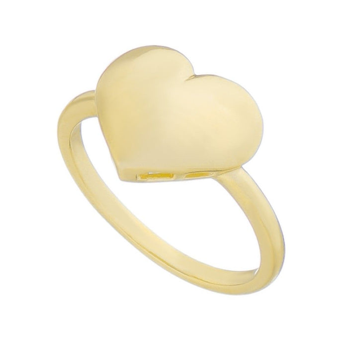 Anel de Coração Folheado a Ouro 18k Akemi