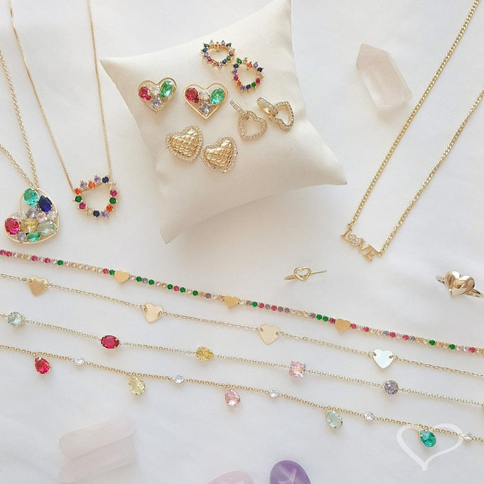 Anel de Coração Folheado a Ouro 18k Akemi