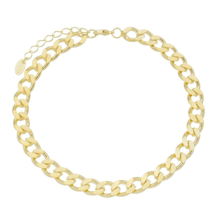 Tornozeleira Piuka Raiza Elos Folheado a Ouro 18k