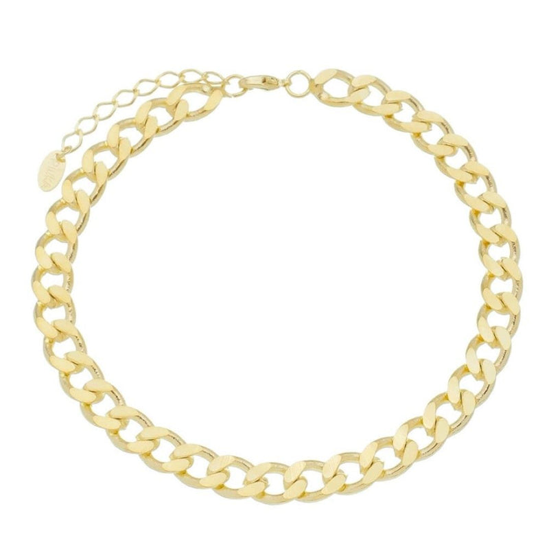 Tornozeleira Piuka Raiza Elos Folheado a Ouro 18k