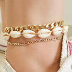 Tornozeleira Piuka Raiza Elos Folheado a Ouro 18k