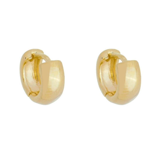 Brinco Argolinha Litti Lisa Folheado a Ouro 18k