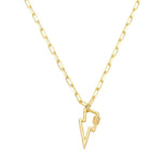 Colar Feminino Vanessa Locker Raio Zircônia Folheado a Ouro 18k