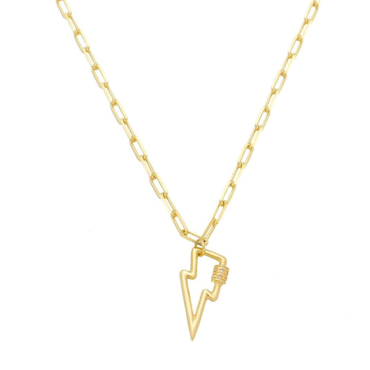 Colar Feminino Vanessa Locker Raio Zircônia Folheado a Ouro 18k