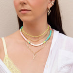 Colar Feminino Vanessa Locker Raio Zircônia Folheado a Ouro 18k