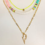 Colar Feminino Vanessa Locker Raio Zircônia Folheado a Ouro 18k