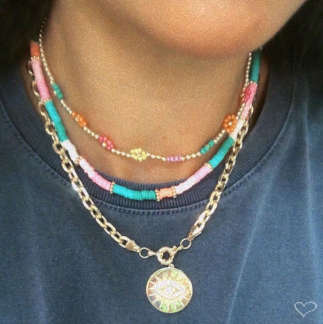 Choker Piuka Maui Fimos Candy Colors