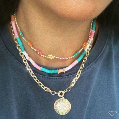 Choker Piuka Maui Fimos Candy Colors