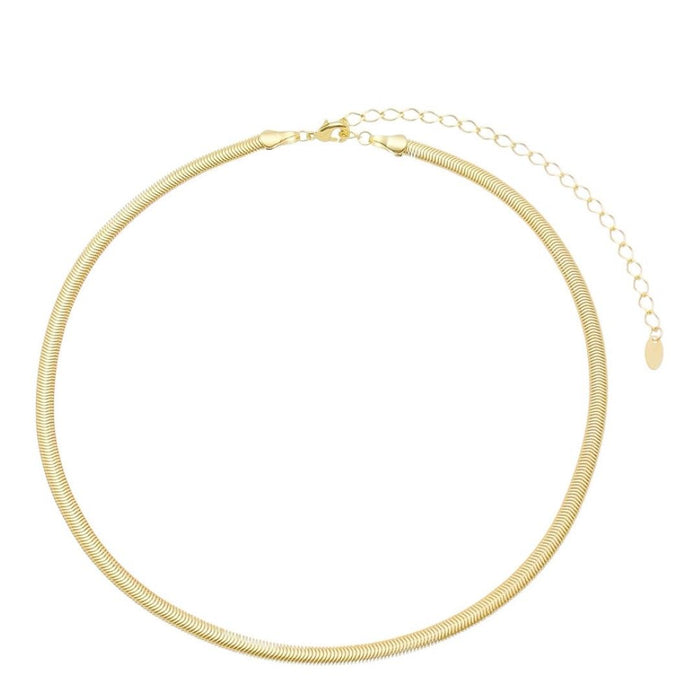 Choker Piuka Fernanda Malha Fina Metal Folheada a Ouro 18k