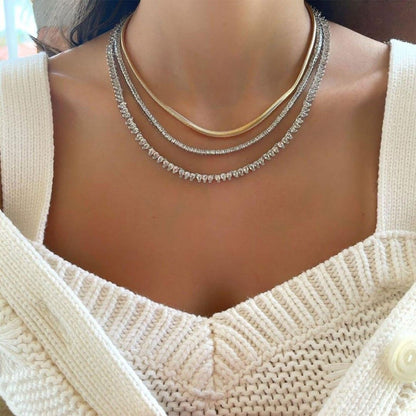 Choker Piuka Fernanda Malha Fina Metal Folheada a Ouro 18k