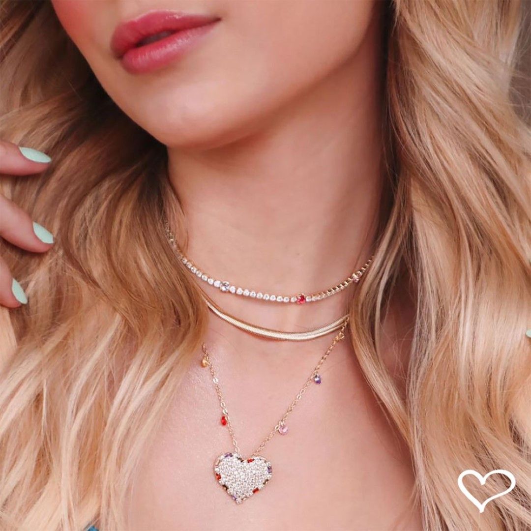 Choker Piuka Fernanda Malha Fina Metal Folheada a Ouro 18k