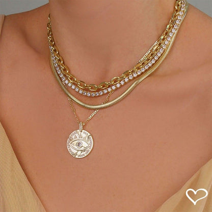 Choker Piuka Fernanda Malha Fina Metal Folheada a Ouro 18k