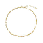 Tornozeleira Piuka Mari Zircônias Cristal Folheada a Ouro 18k