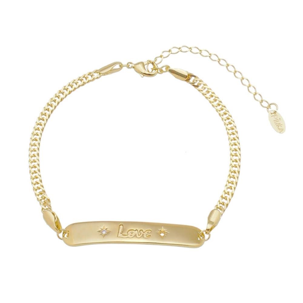 Pulseira Folheada a Ouro 18k Love Gabi