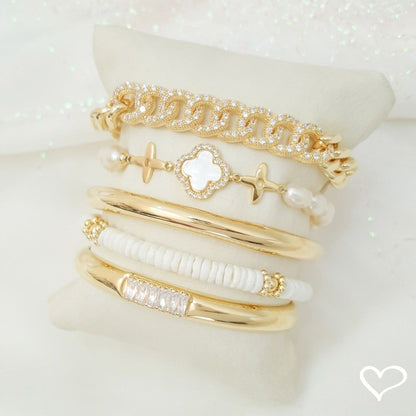 Pulseira Folheada a Ouro 18k Elos Groumet Zircônias Yumi