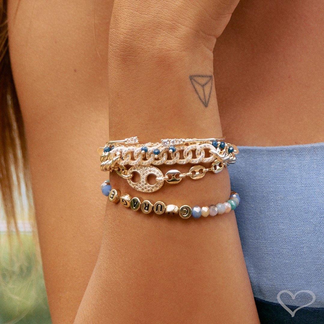 Pulseira Folheada a Ouro 18k Elos Groumet Zircônias Yumi