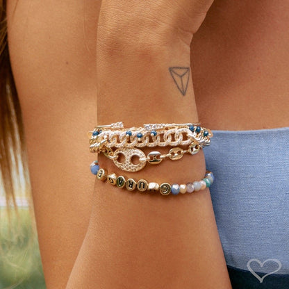 Pulseira Folheada a Ouro 18k Elos Groumet Zircônias Yumi