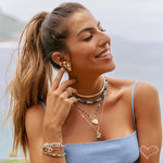 Brinco Gota Rachel Vintage Folheado a Ouro 18k