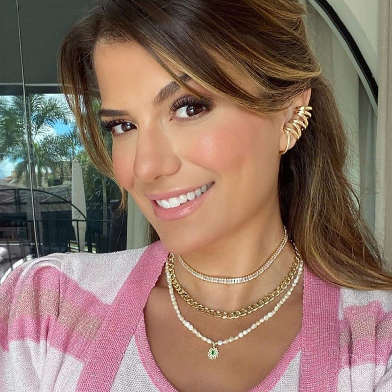 Brinco Ear Cuff Flavia Folheado a Ouro 18k