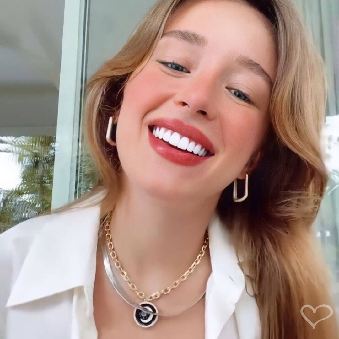 Brinco Retangular Helena Lisa G Folheado a Ouro 18k
