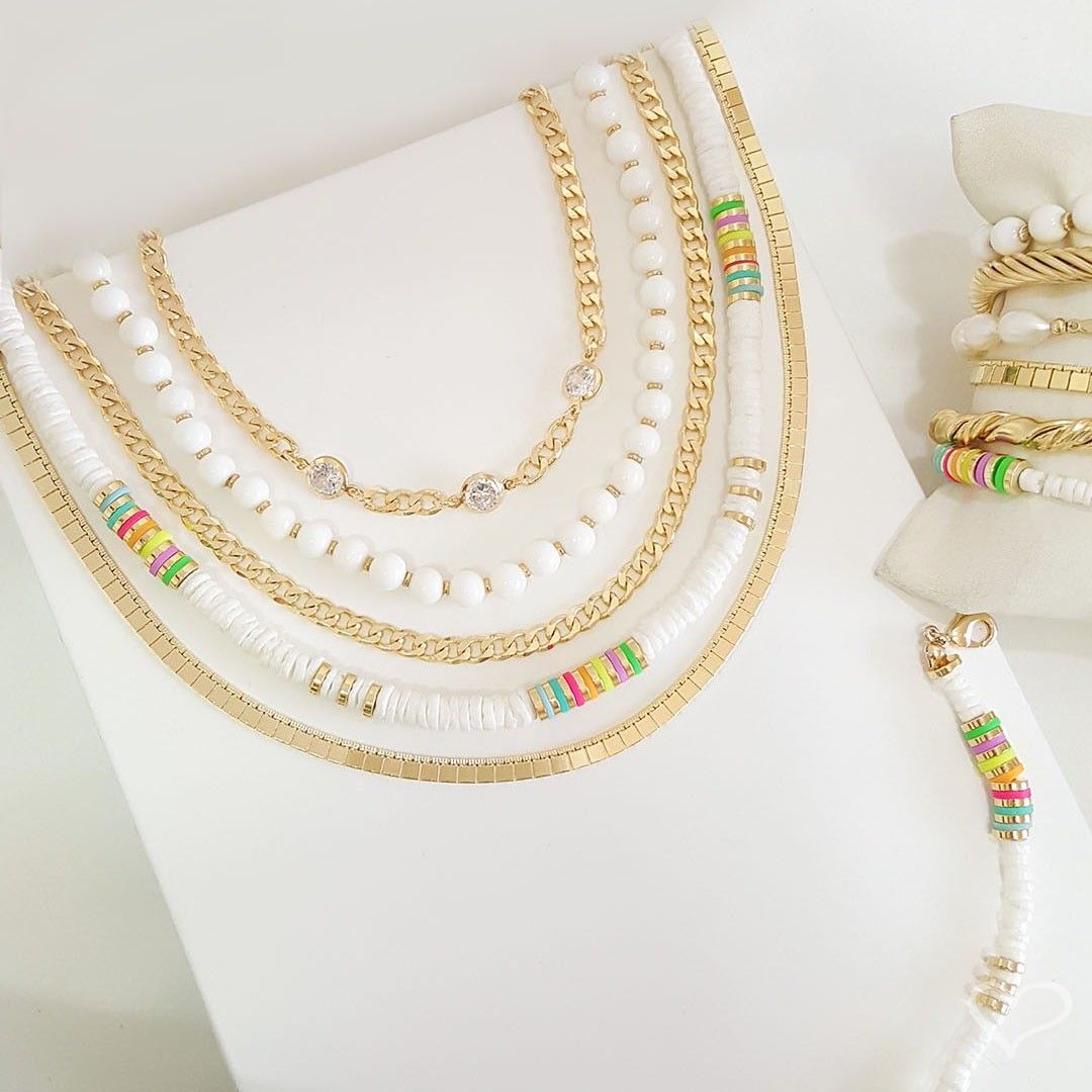 Choker Piuka Frida Elos Groumet Folheado a Ouro 18k
