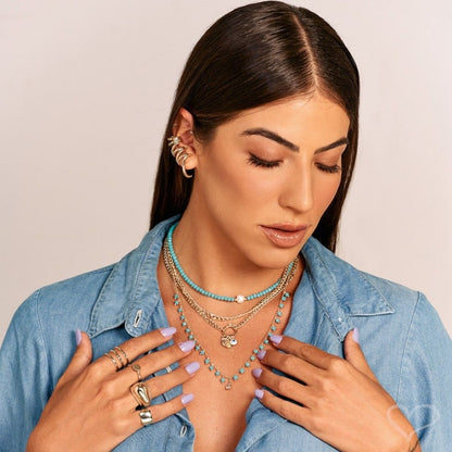 Choker Piuka Frida Elos Groumet Folheado a Ouro 18k