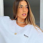Colar Feminino Medalha Mapa Mundi Sonhe Alto Folheado a Ouro 18k