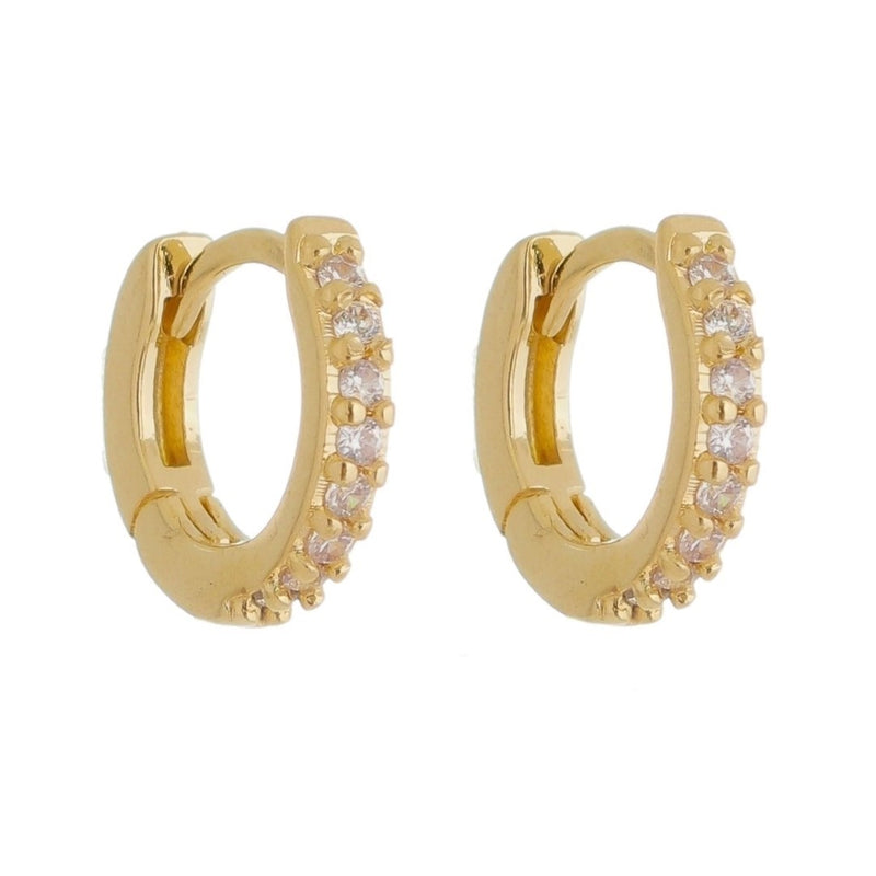 Brinco Argolinha Filipa Zircônia Folheado a Ouro 18k