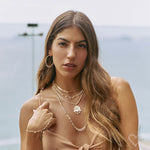 Choker Piuka Tayla Medalhas Ponto de Luz Folheada a Ouro 18k