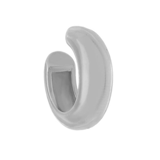 Piercing de Encaixe Piuka Zac Argola Lisa Folheado em Ródio Branco