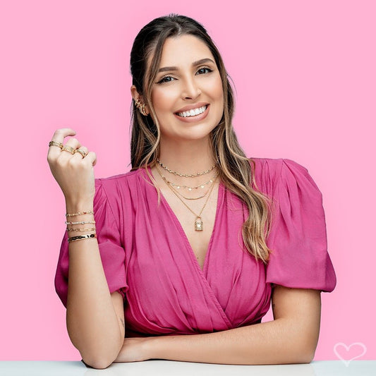 Colar de Cadeado Coração Zircônias Coloridas Thassia Folheado a Ouro 18k