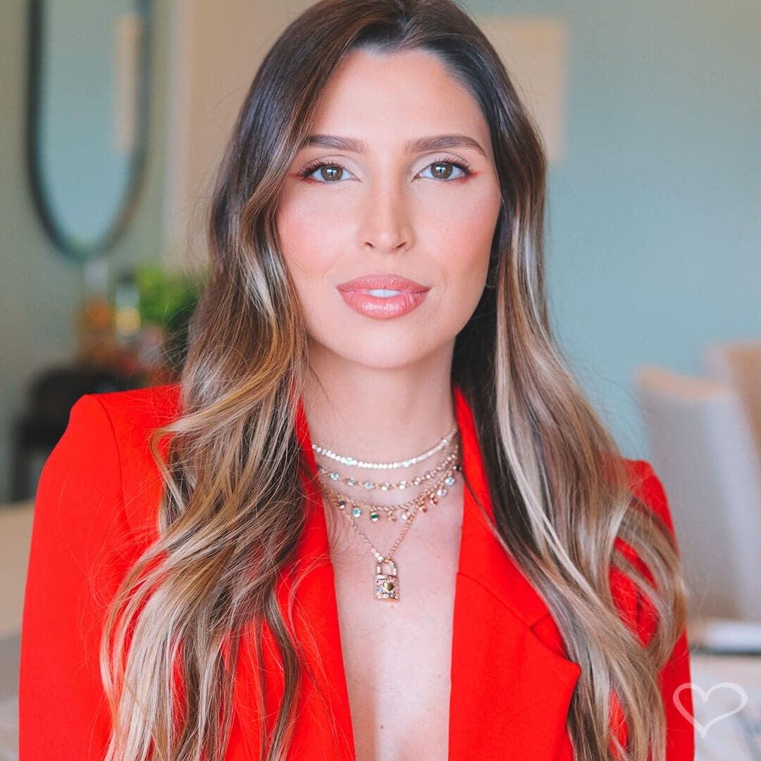 Colar de Cadeado Coração Zircônias Coloridas Thassia Folheado a Ouro 18k
