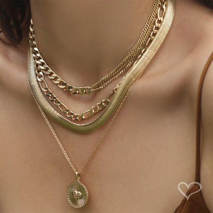 Choker Piuka Fernanda Malha Metal Larga Folheada a Ouro 18k
