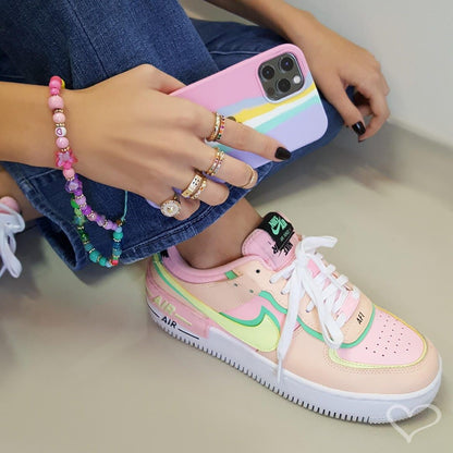 Anel Folheado a Ouro 18k Sextavado Zircônias Coloridas Luana