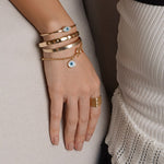 Bracelete Piuka July Olho Grego Folheado a Ouro 18k