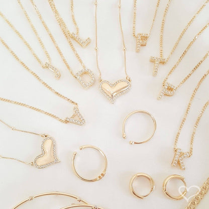 Colar de Coração Folheado a Ouro 18k