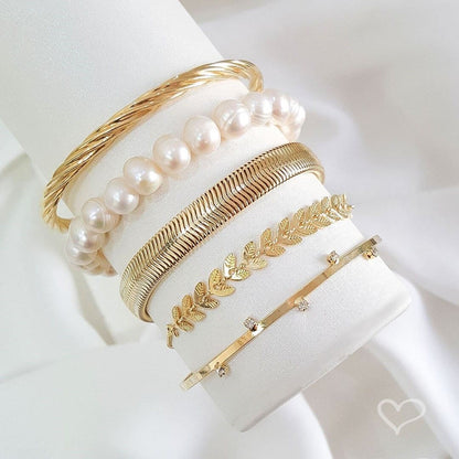 Pulseira Folheada a Ouro 18k Malha Metal Larga Fernanda