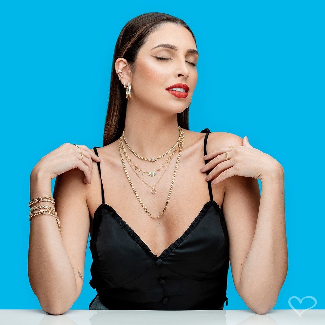 Colar Longo Margo Elos Folheado a Ouro 18k