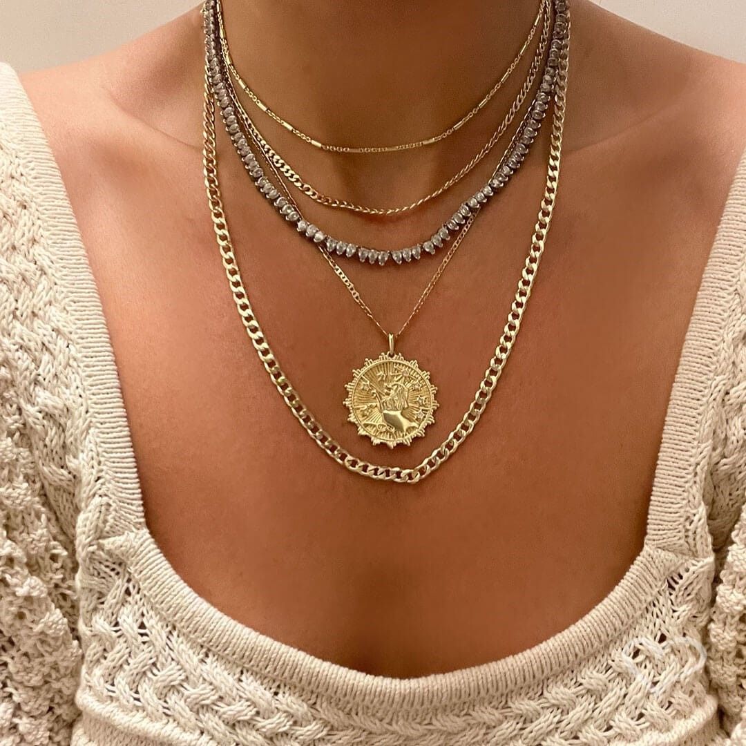 Colar Longo Margo Elos Folheado a Ouro 18k
