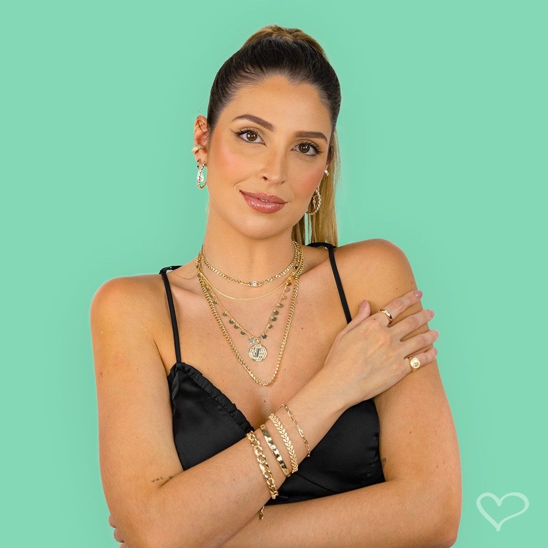 Colar Longo Margo Elos Folheado a Ouro 18k