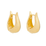 Brinco de Argola Pequena Diana Vintage Metal Folheado a Ouro 18k