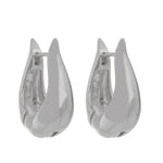 Brinco de Argola Pequena Diana Vintage Metal Folheado em Ródio Branco