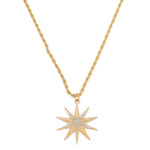 Colar Feminino  Ellie Estrela de Luz Zircônias Folheado a Ouro 18k