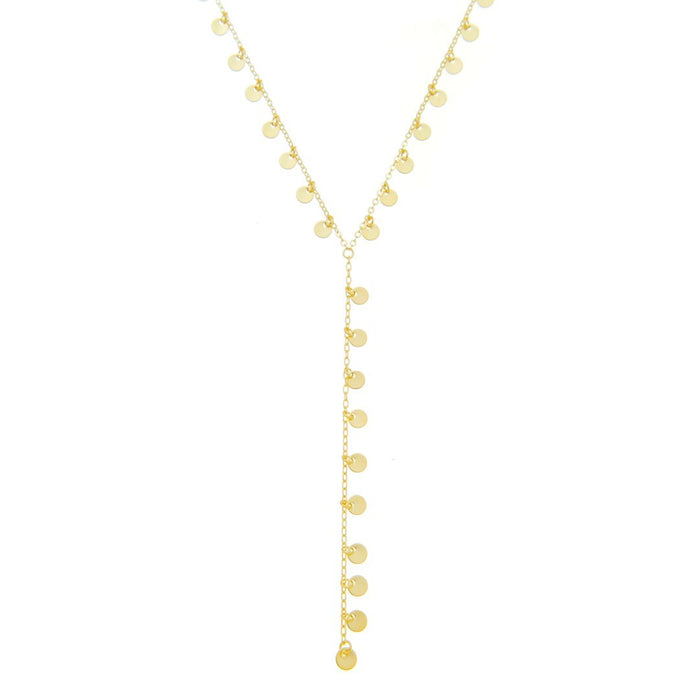 Colar Gravatinha Lea Mini Medalhas Folheado a Ouro 18k