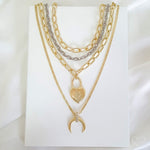 Choker Piuka Mônica Dua Elos Folheada em Ródio Branco