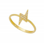 Anel Folheado a Ouro 18k Zircônias Cassie Raio